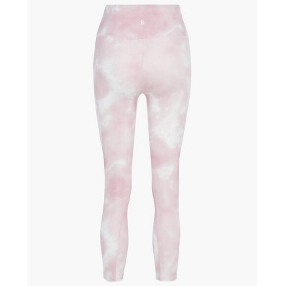 3/$60 NEW JustFab High-Waisted Shape Sculpt 7/8 Pink Tie Dye Active Legging SZ M - Picture 3 of 3